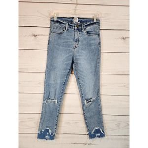 BDG Urban Outfitters Women's Blue Distressed Twig High Rise Skinny Jeans Size 27